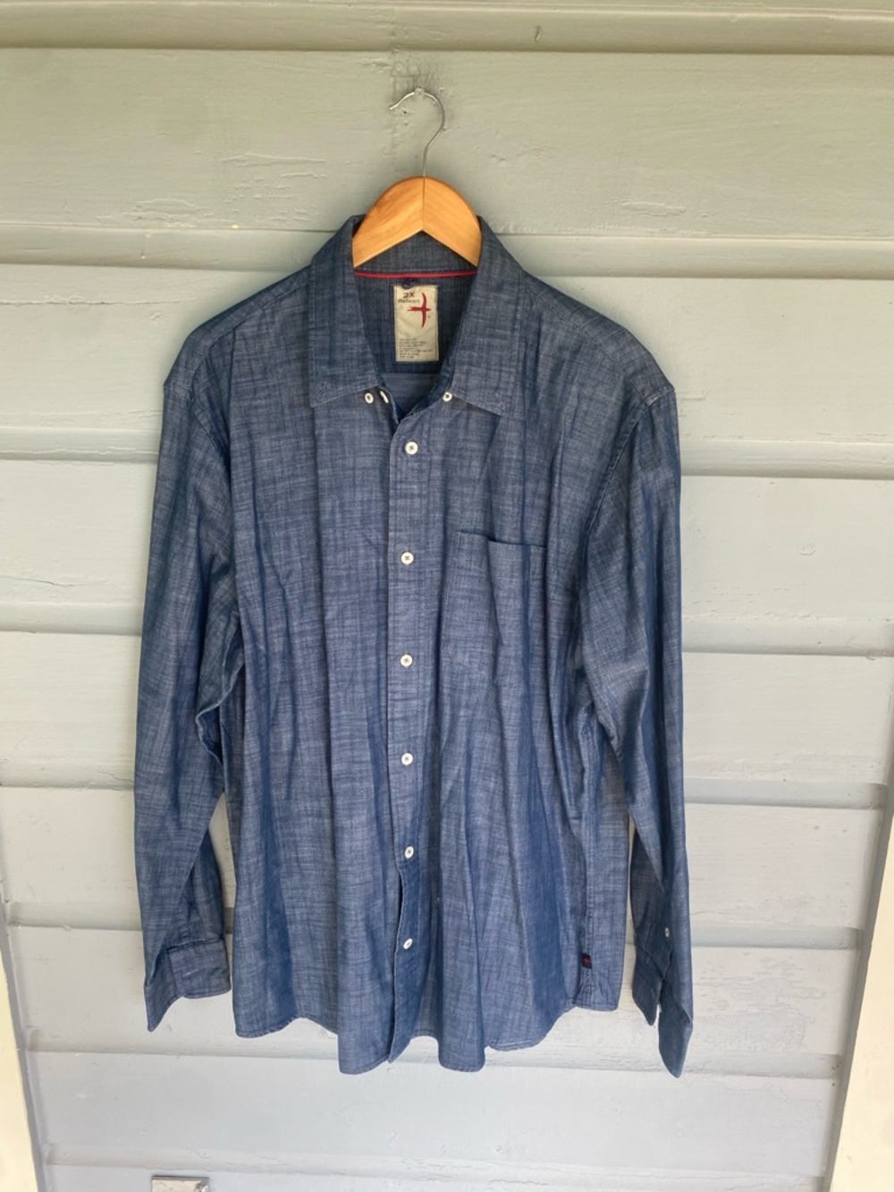 Relwen Highland Blues chambray long sleeve button-down shirt 2X
